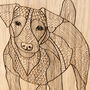 Personalised Solid Oak Jack Russel Dog Lead Holder, thumbnail 2 of 4