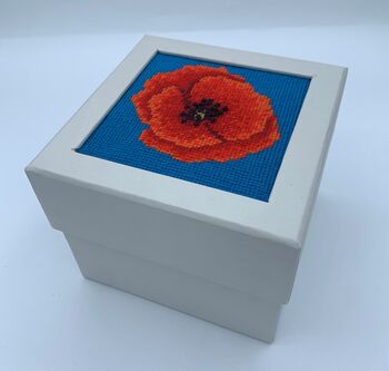 Poppy Stitch Your Own Box Tapestry Kit, 5 of 6