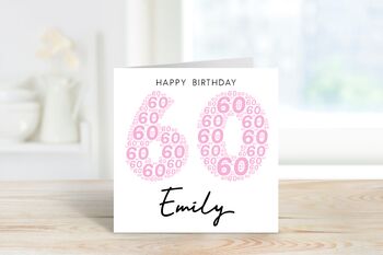 Personalised 60th Birthday Card For Her, 2 of 3