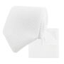 White Diamond End Knitted Neck Tie In 100% Soft Polyester, thumbnail 2 of 8