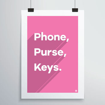 Phone, Purse, Keys Print, 8 of 12