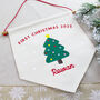 Baby's First Christmas Personalised Decoration Flag, thumbnail 6 of 7
