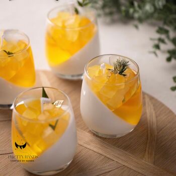 Personalised Gift Lemon Panna Cotta Candle With Free Greeting Card, 3 of 4