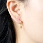 Gold Star Hoop Earrings, thumbnail 1 of 7