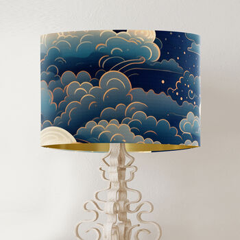 Oriental Blue Cloud Lampshade, Oriental Skyscape, 2 of 7