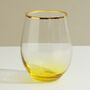 G Decor Set Of Four Lazaro Yellow Ombre Tumbler Glasses, thumbnail 3 of 5