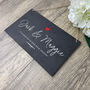 Personalised Couples Names Slate Hanging Sign 25 X 15cm, thumbnail 2 of 5