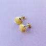 S'hello You! Gold Plated Shell Stud Earrings, thumbnail 7 of 8