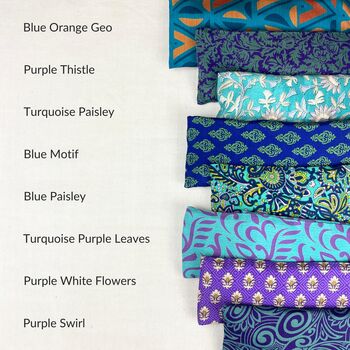 Handmade Sari Fabric Weighted Aromatherapy Eye Pillow, 5 of 12