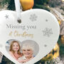 Memorial Photo Ceramic Heart Hanging Decoration + Gift Box, thumbnail 6 of 7