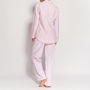Women's Pyjamas In Pink And White Striped Flannel, thumbnail 2 of 4
