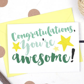 Congratulations, You're Awesome Card By Alexia Claire 