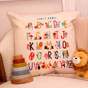 Personalised Alphabet Cushion For Kids Room Or Nursery, 2 of 4