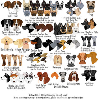 Personalised Marble Dog Breed ID Name Tag, 7 of 12