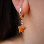 Carnelian Star Hoop Earrings, thumbnail 2 of 10