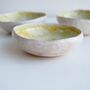 Handmade Textural Yellow Ceramic Ring Dish Bowl, thumbnail 8 of 8