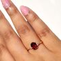 Garnet Ring In Sterling Silver And Gold Vermeil, thumbnail 9 of 10