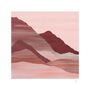 Pink Desert Mountain Landscape Print, thumbnail 2 of 7