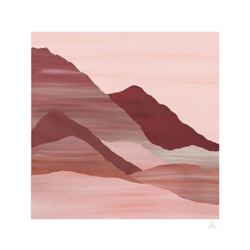Pink Desert Mountain Landscape Print, 2 of 7