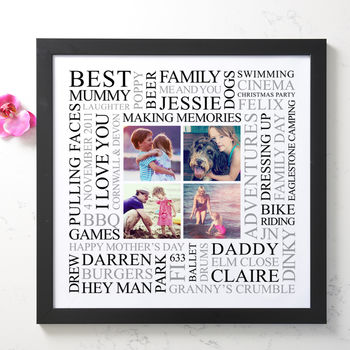 Personalised Mummy And Me Memories Photo Word Art, 3 of 11