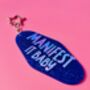 The 'Manifest It Baby' Sparkly Motel Keyring / Positive Vibes Gift / Manifestation Accessories / Cute Motivational Keyring, thumbnail 5 of 7