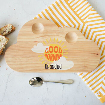 Personalised Cloud Egg Board, Good Morning, 3 of 3
