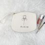 Birth Flower Personalised Make Up Bag With Birthdate, thumbnail 2 of 5