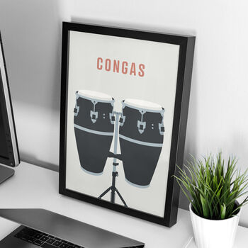 Conga Drum Print | Percussion Music Poster, 5 of 9