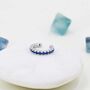 Sterling Silver Minimalist Sapphire Blue Cz Ear Cuff, thumbnail 4 of 9