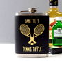 Personalised Tennis Tipple Hip Flask, thumbnail 1 of 2