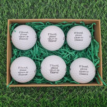 Six Branded Golf Balls Personalised With ''If Found, Please Return To .. ..'', 3 of 10