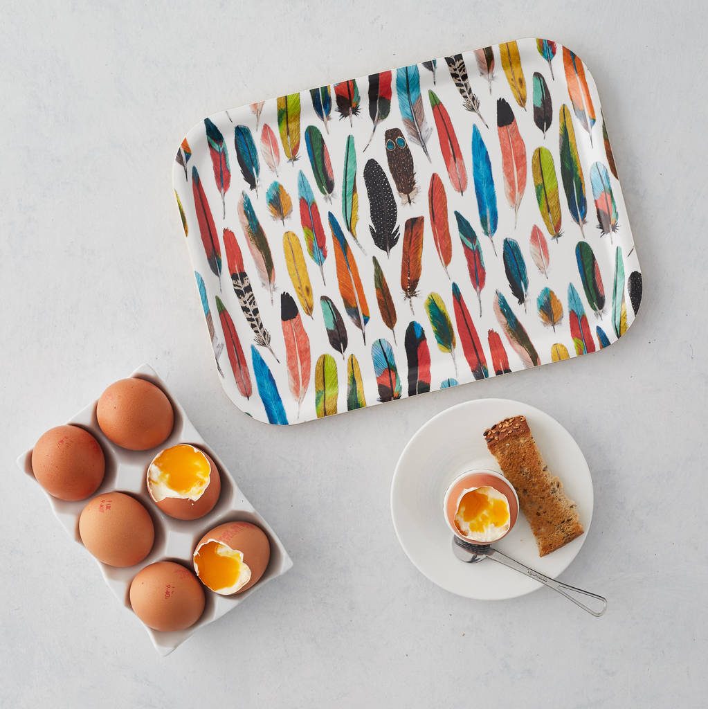 Feathers Birch Wood Breakfast Tray By James Barker