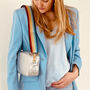 Silver Leather Crossbody Bag And Rainbow Strap, thumbnail 7 of 10