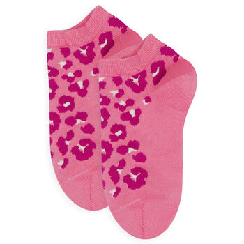 Leopard Pink And Zigzag Teal Women's Trainer Socks Bundle, 6 of 6
