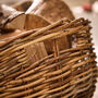 Wicker Two Tone Boat Log Basket, thumbnail 2 of 5