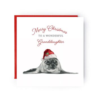 Christmas Cards Festive Animal For Uncle, Aunt, Grandson, Grandaughter, 3 of 5