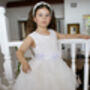 Juniper In Ivory White Party Or Flower Girl Dress, thumbnail 3 of 10
