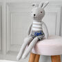 Personalised Bunny Knitted Soft Toy, thumbnail 1 of 4