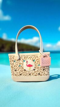 Leopard Print Tote Bags, Three Stunning Designs, Tan/ Pink, Black/ Grey, Cream/Tan, 3 of 8