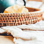 Rattan Round Serving Tray With Wood Handles, thumbnail 4 of 4