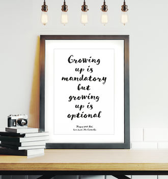 Brush Style Personalised Quote Print, 8 of 11