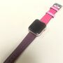 Vegan Leather Apple Watch Strap In Pink And Purple, thumbnail 3 of 4