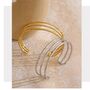 Monaco D'or Gold Ombré Gala Chrome Three Charm Gift Bangle, thumbnail 2 of 4