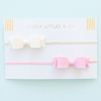 Two Mini Pure Wool Felt Headbands, 2 of 4