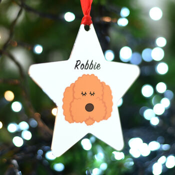 Cockapoo Christmas Dog Breec Decoration Personalised, 6 of 9