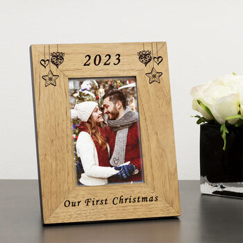 Personalised Our First Christmas Picture Frame, 2 of 2