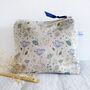 Floral Cow Parsley Tall Pouch, thumbnail 5 of 5