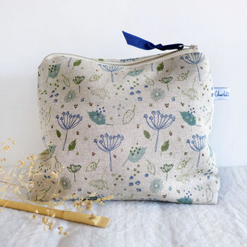Floral Cow Parsley Tall Pouch, 5 of 5