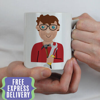 Personalised Handyman Gift Mug For Him, 2 of 6