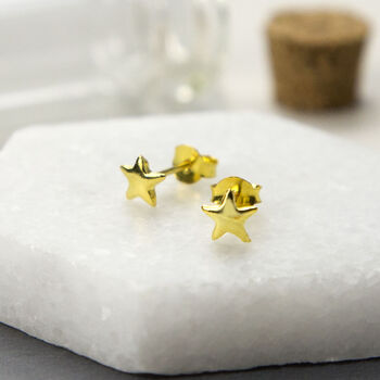 Sterling Silver And Gold Star Stud Earring Pack, 3 of 4
